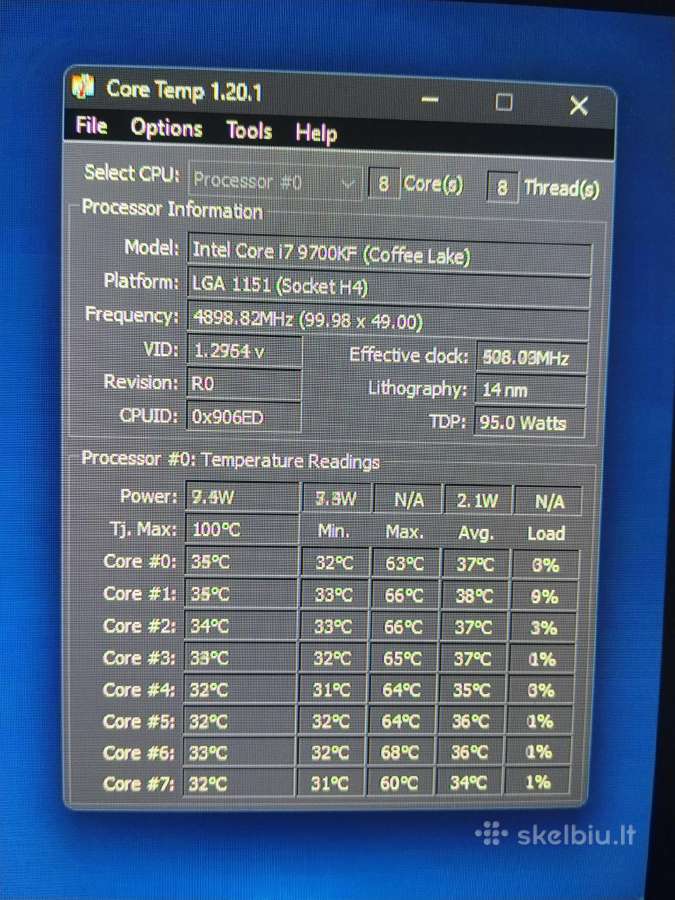 MB + Cpu i7 9th + RAM 32gb(gaming Bundle) - nuotraukos Nr. 10