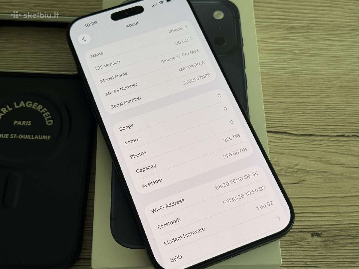 Parduodu iPhone 17 pro max 256gb blue - nuotraukos Nr. 5