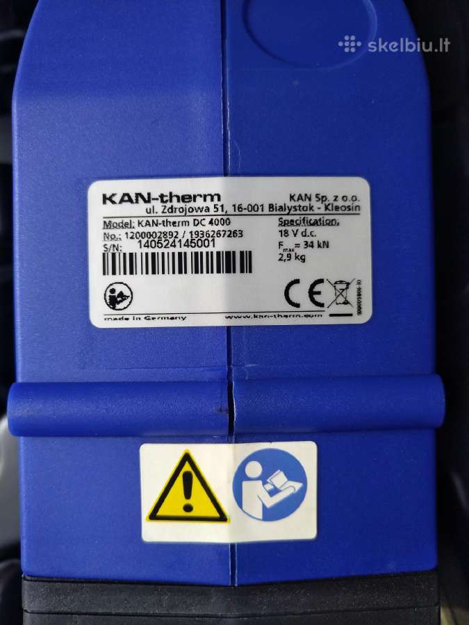 Naujas presas Kantherm Dc4000 su žnyplėmis - nuotraukos Nr. 3