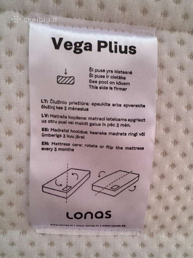 Lonas čiužinys 160x200 - nuotraukos Nr. 5