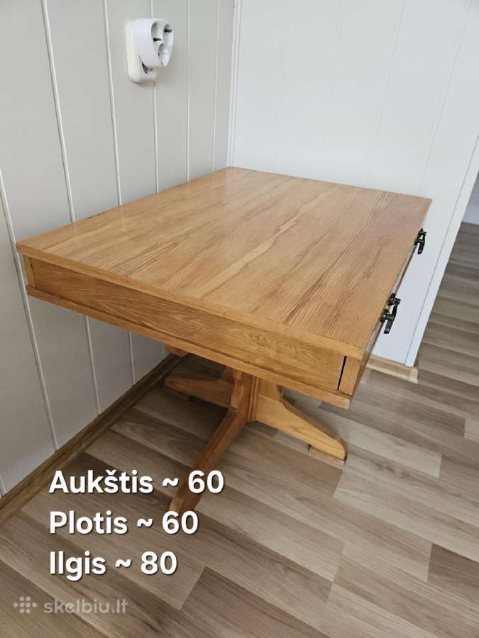 Medinis senovinis vintažinis staliukas - nuotraukos Nr. 4