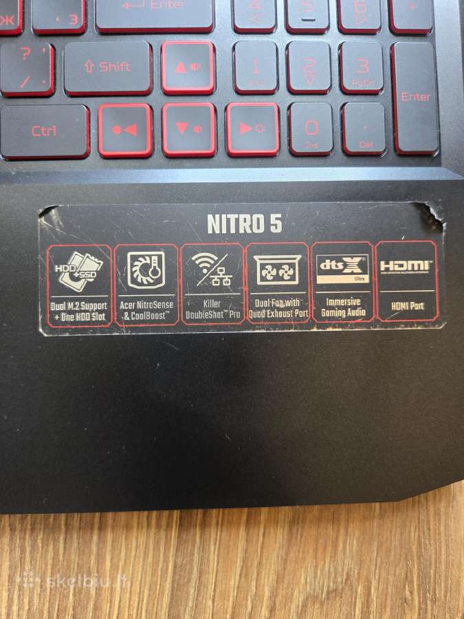 Acer nitro 5 - nuotraukos Nr. 4