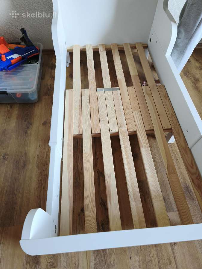 Vaikiška keičiamo ilgio lova su čiužiniu. - nuotraukos Nr. 2