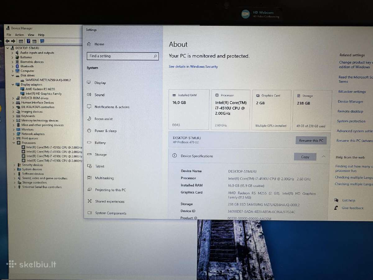 Hp Probook 470 G2 dideliu ekranu - nuotraukos Nr. 4