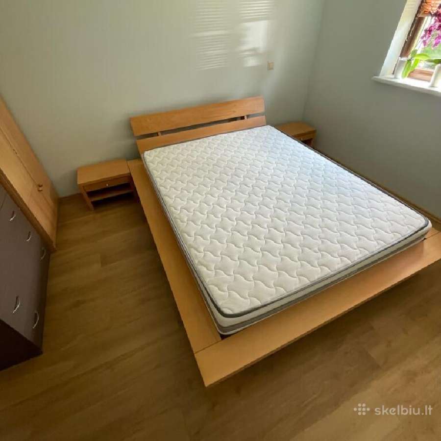 Lovos rėmas su grotelėmis ir čiužiniu - nuotraukos Nr. 2