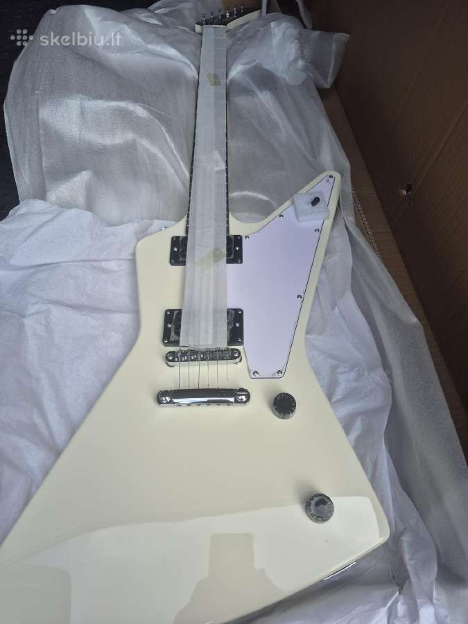 70-ųjų „Explorer Classic“ balta elektrinė gitara - nuotraukos Nr. 2