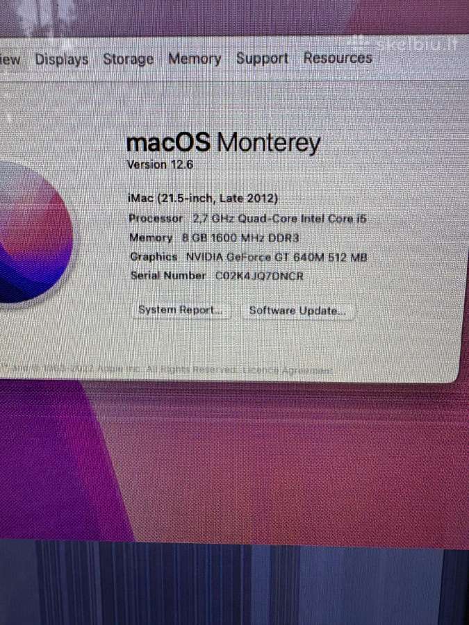 iMac 21.5 inch - nuotraukos Nr. 2