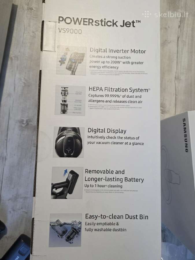 Samsung Powerstick Jet belaidis siurblys-šluota - nuotraukos Nr. 3