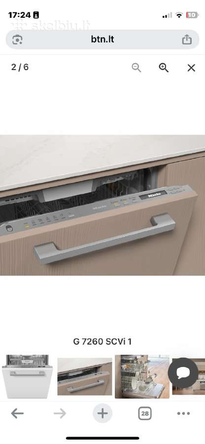 Miele įmontuojama indaplovė G7260scvi - nuotraukos Nr. 2