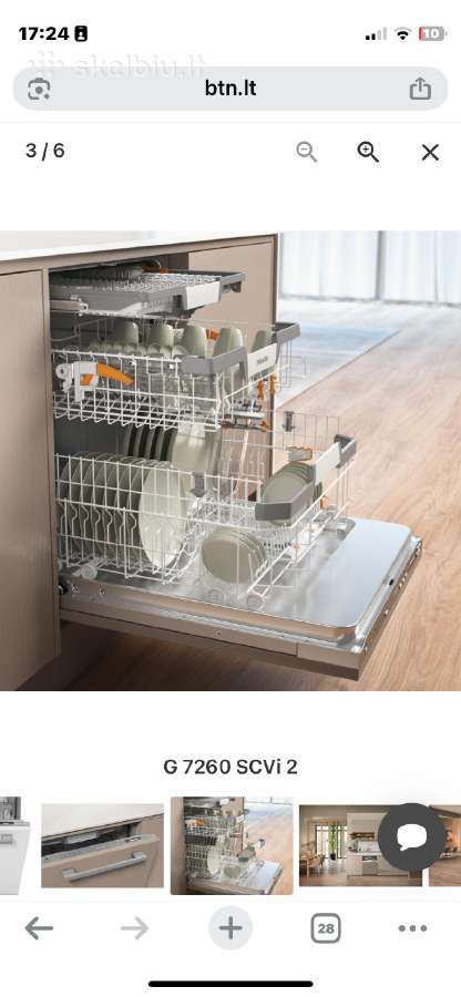 Miele įmontuojama indaplovė G7260scvi - nuotraukos Nr. 3