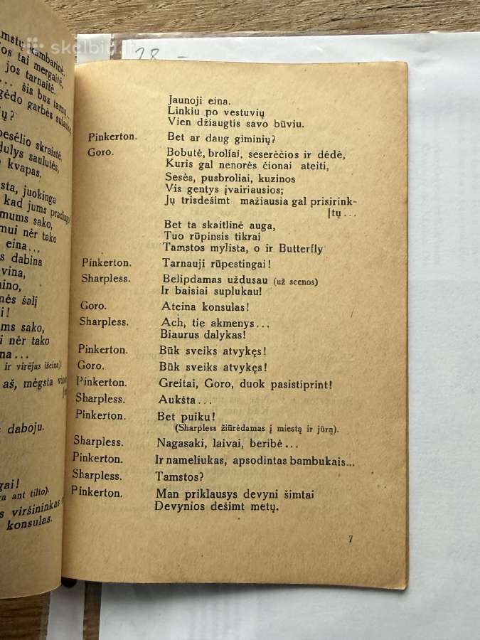 Operos Madame Butterfly libreto 1924 m. - nuotraukos Nr. 3