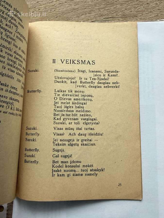 Operos Madame Butterfly libreto 1924 m. - nuotraukos Nr. 4