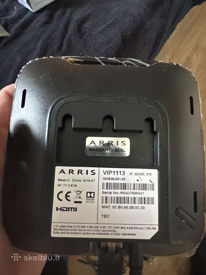 Arris Vip1113 Iptv priedelis - nuotraukos Nr. 2