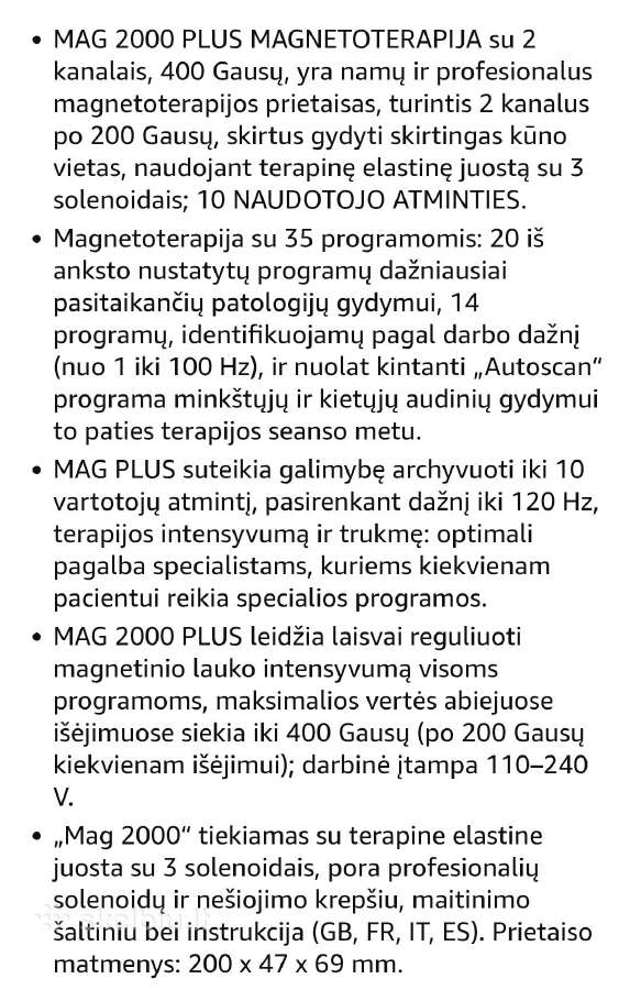 I-tech mag nešiojamas magnetoterapijos aparatas - nuotraukos Nr. 3
