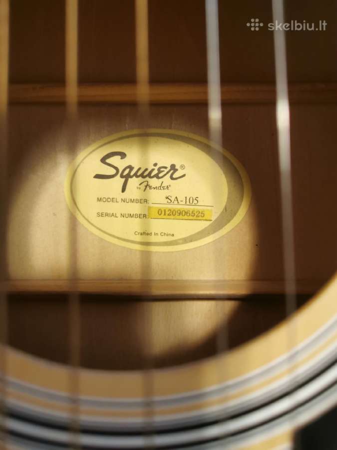 Squier by Fender Sa-105 akustinė gitara - nuotraukos Nr. 3