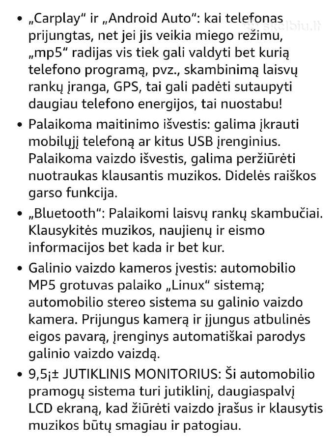 Car play,multimedia,ekranas 9,5 - nuotraukos Nr. 5