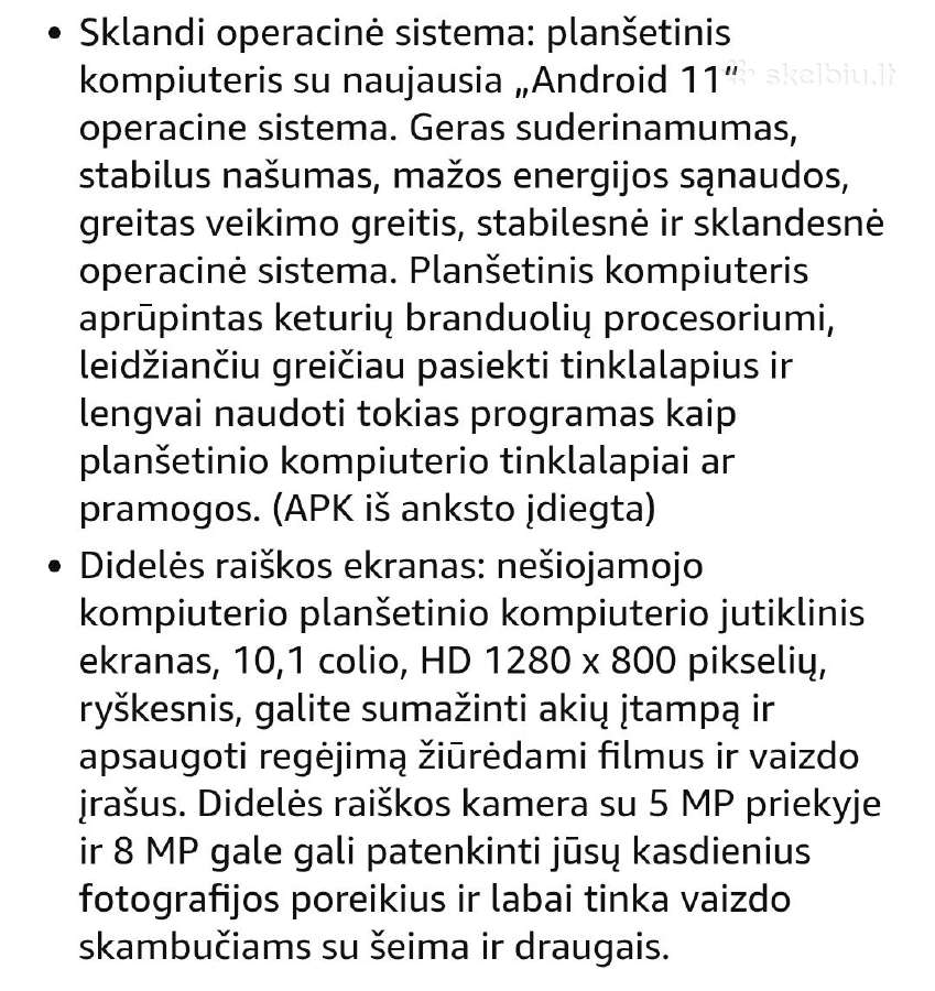 Aodoeu planšetinis kompiuteris,4gb RAM,64 GB rom - nuotraukos Nr. 5