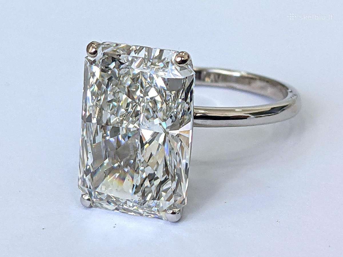 Žiedas su 10,28 ct LG deimantu - nuotraukos Nr. 6