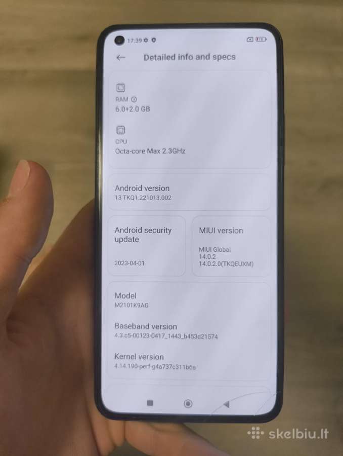 Xiaomi Mi 11 Lite 4G 6/128 GB - nuotraukos Nr. 7