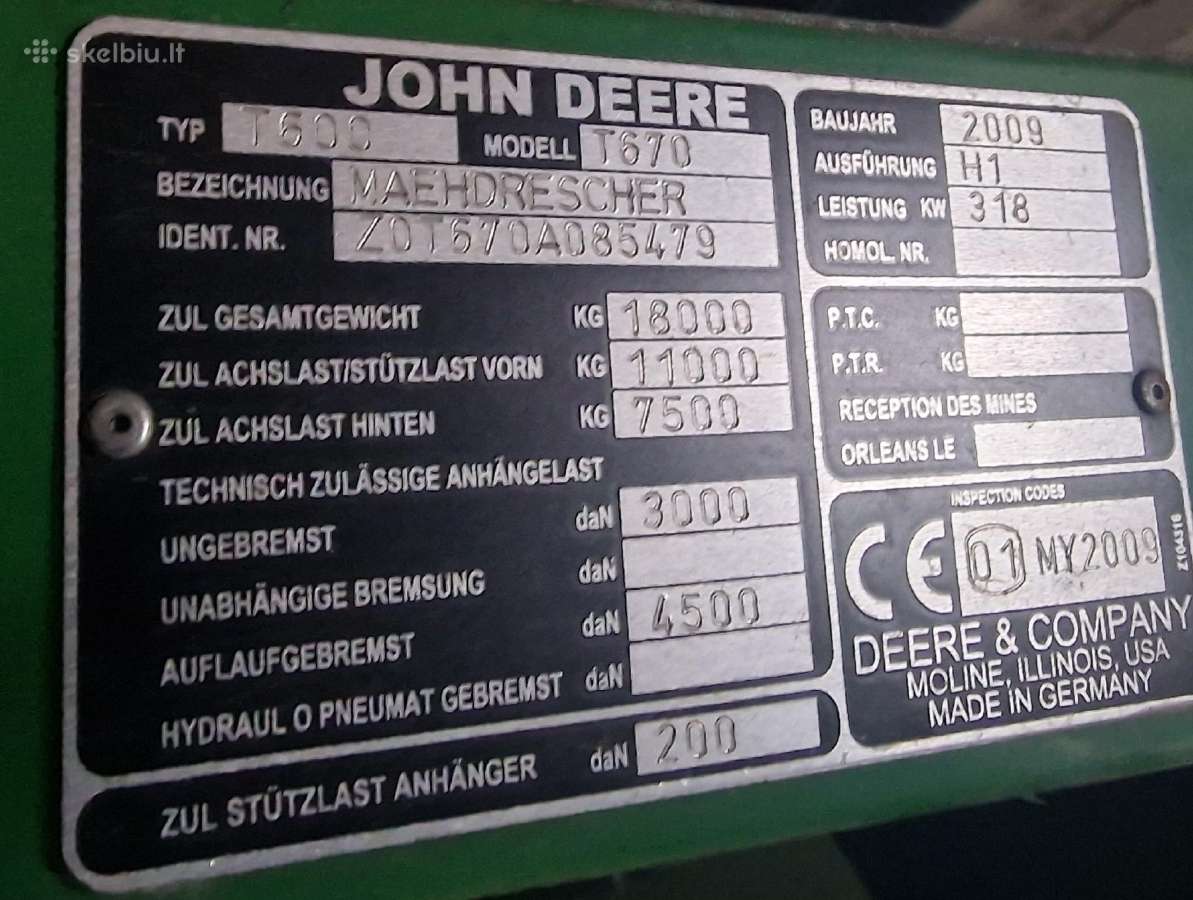 John Deere T670 - nuotraukos Nr. 21