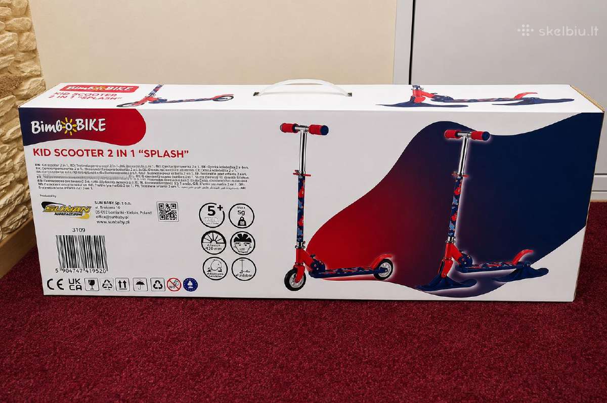 Bimbo Bike 2 in 1 vaikiškas paspirtukas - nuotraukos Nr. 3