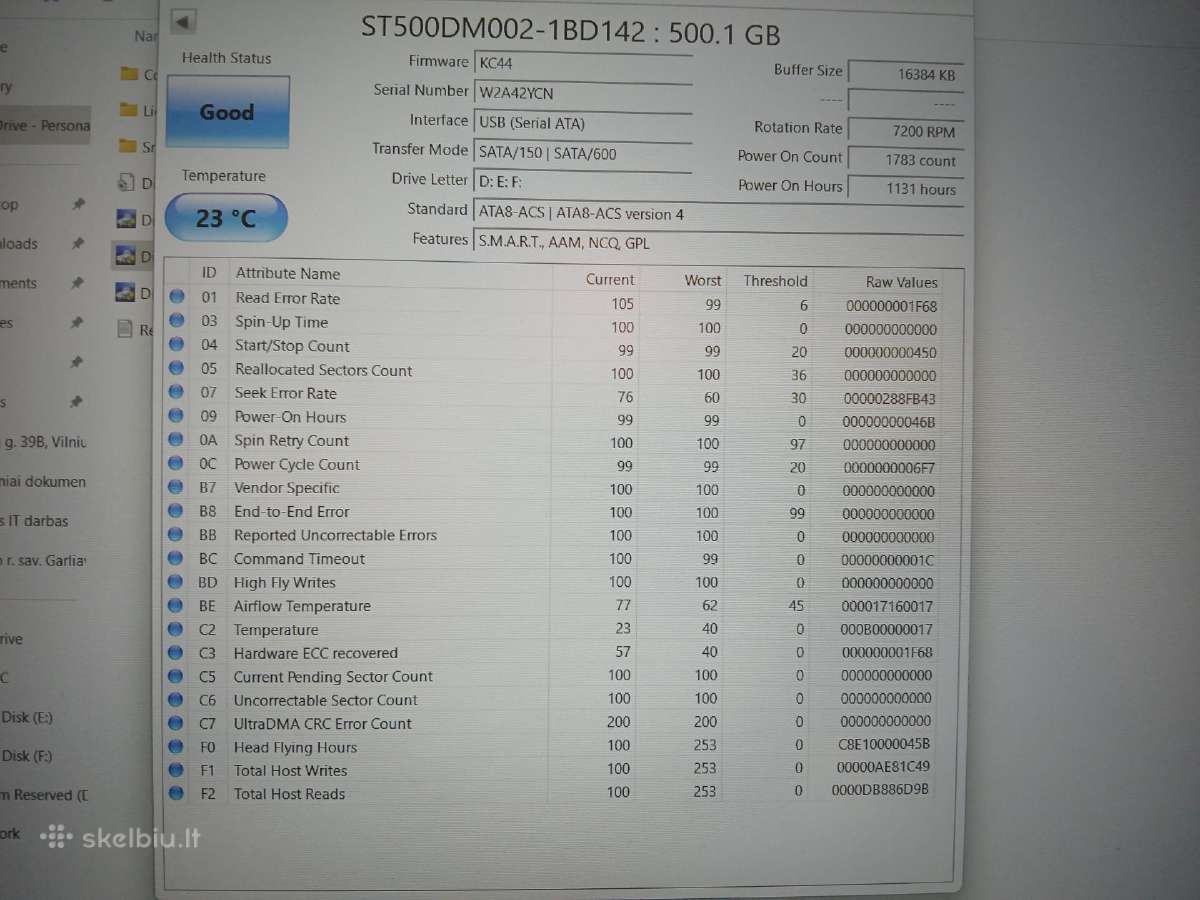 Parduodu Seagate Barracuda 500 GB diskus - nuotraukos Nr. 3