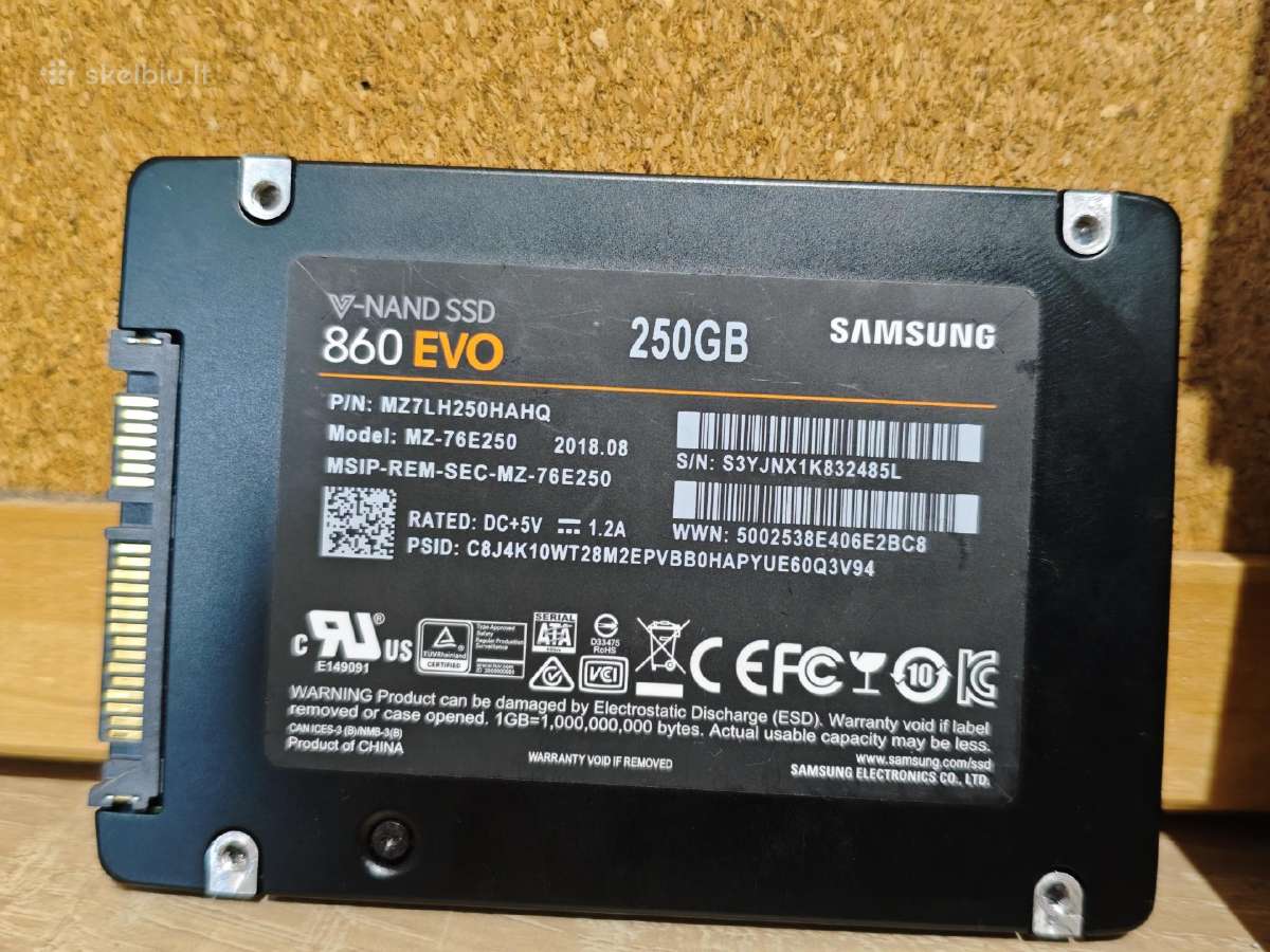 Am4 A320 + Samsung 860 EVO 256gb SSD - nuotraukos Nr. 3
