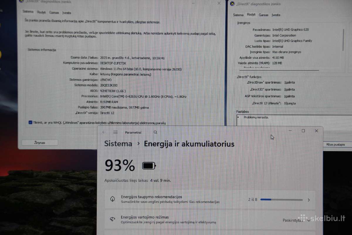 Lenovo carbon x1 7th fhd sviec. klaviatura SSD - nuotraukos Nr. 10