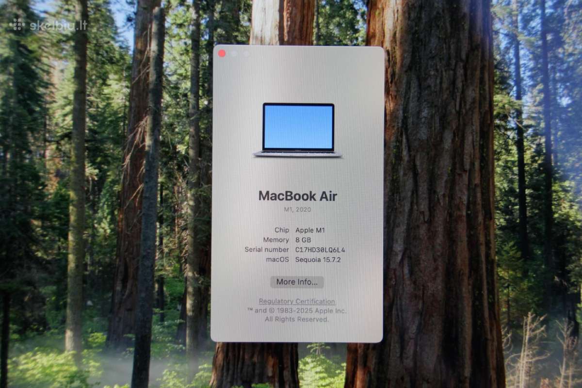 Apple MacBook Air A2337 M1 gera būklė - nuotraukos Nr. 9