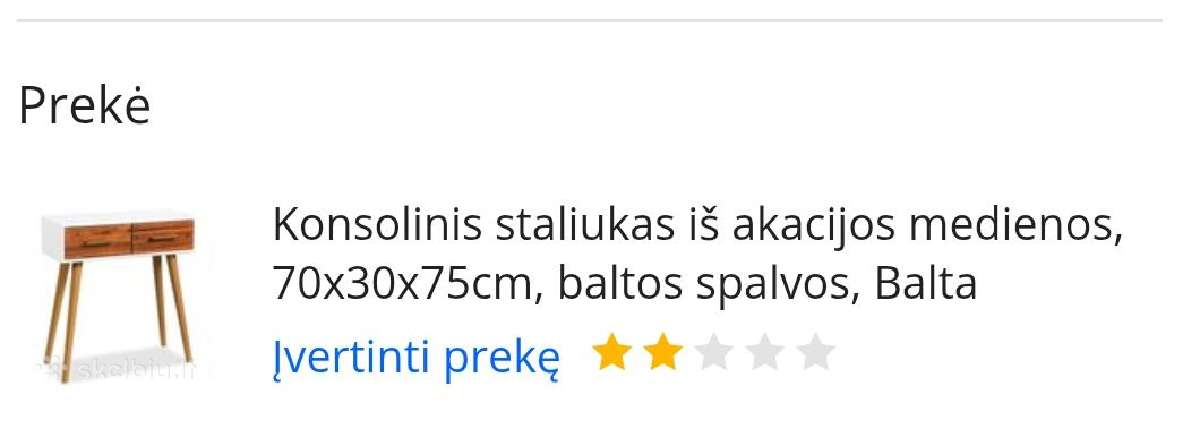 Skandinaviško stiliaus konsolinis staliukas - nuotraukos Nr. 3