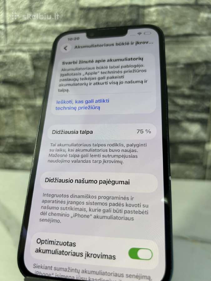 iPhone 14 128gb 75% Dark Blue - nuotraukos Nr. 10