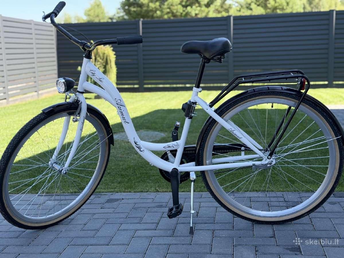 Dviratis Azimut City Lux 28" 2023 Baltas-juodas - nuotraukos Nr. 2