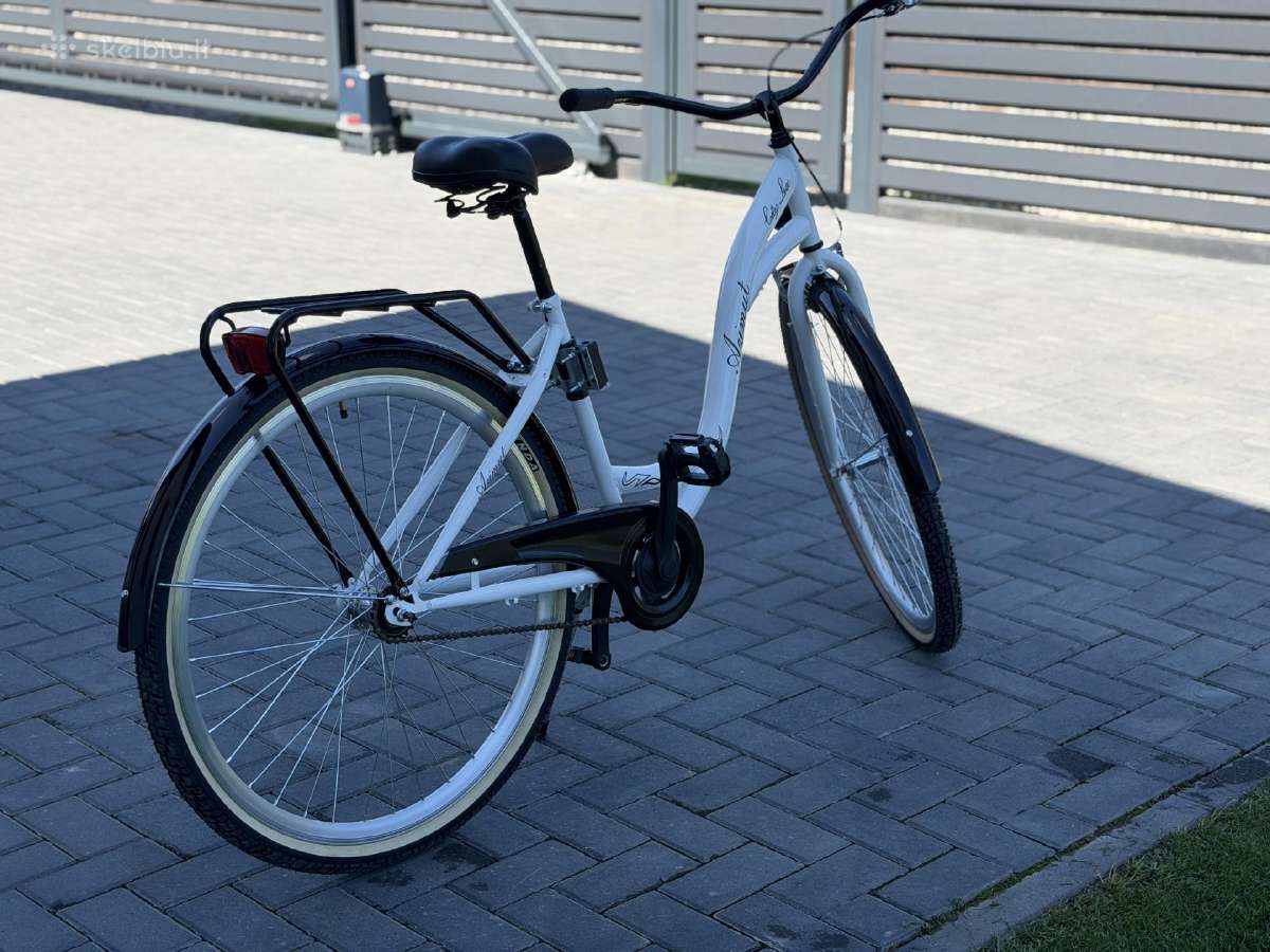 Dviratis Azimut City Lux 28" 2023 Baltas-juodas - nuotraukos Nr. 3