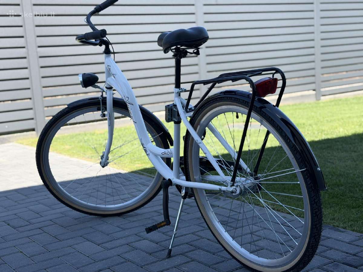 Dviratis Azimut City Lux 28" 2023 Baltas-juodas - nuotraukos Nr. 4