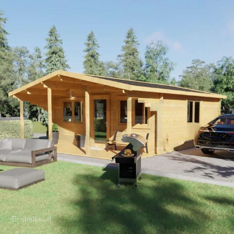32m2 vasarnamis su terasa ir stogine tik 5300! - nuotraukos Nr. 2
