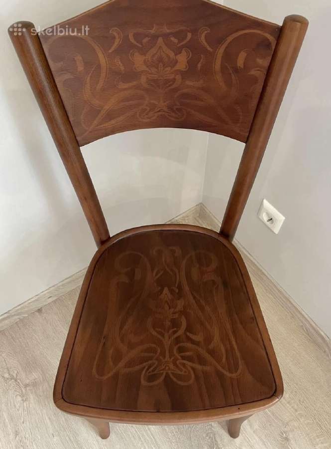 Antikvarinė restauruota buko medienos kėdė Thonet - nuotraukos Nr. 2