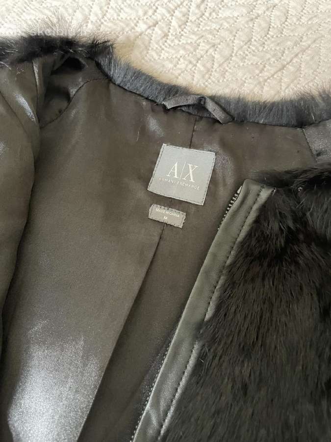 Armani Exange natūraliaus kailiuko švarkelis - nuotraukos Nr. 5