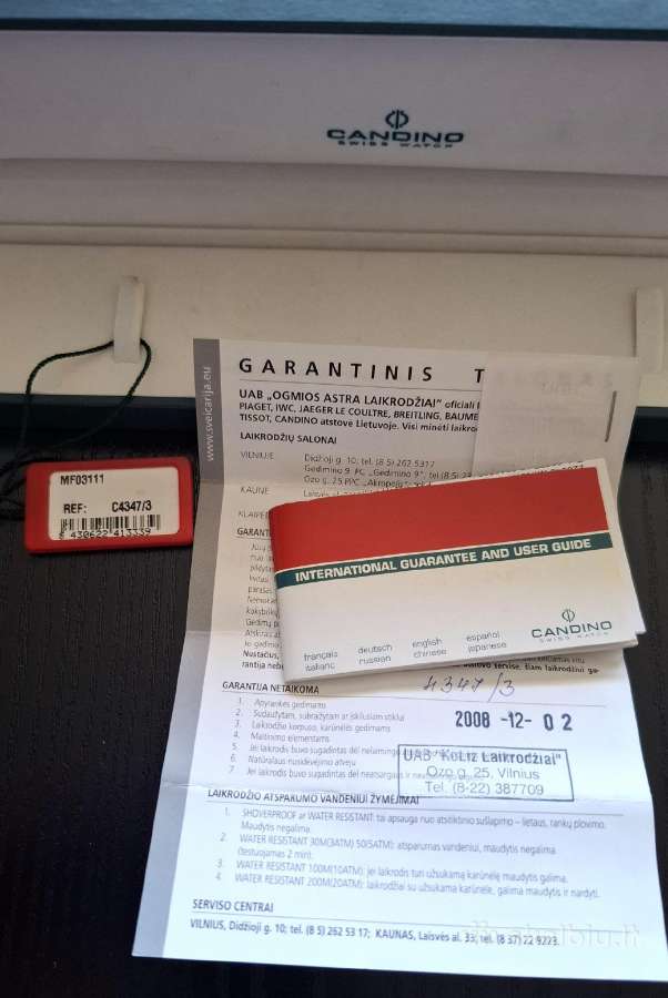 Puikus šveicariškas moteriškas Candino laikrodis - nuotraukos Nr. 7