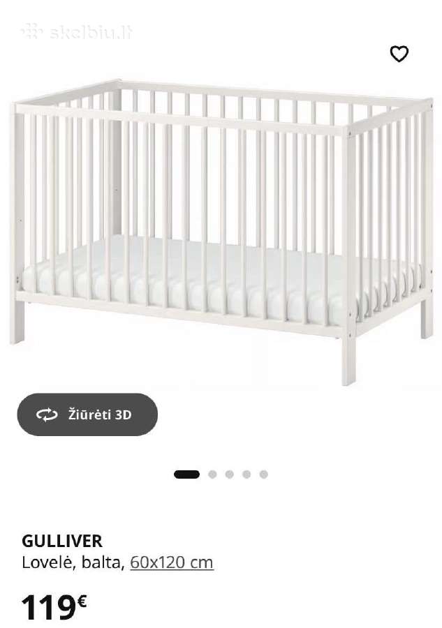 Parduodu Ikea vaikišką lovytę su čiužiniu - nuotraukos Nr. 2
