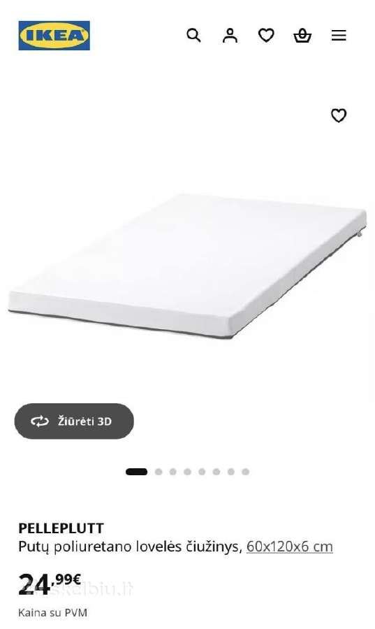 Parduodu Ikea vaikišką lovytę su čiužiniu - nuotraukos Nr. 3