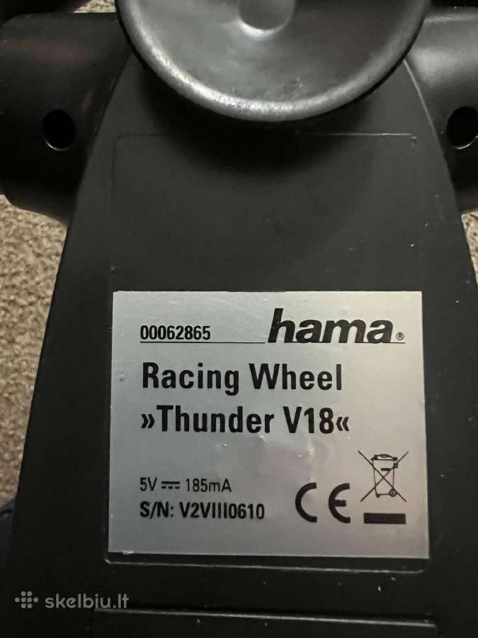 Vairas su pedalais Hama Racing Wheel Thunder V18 - nuotraukos Nr. 5