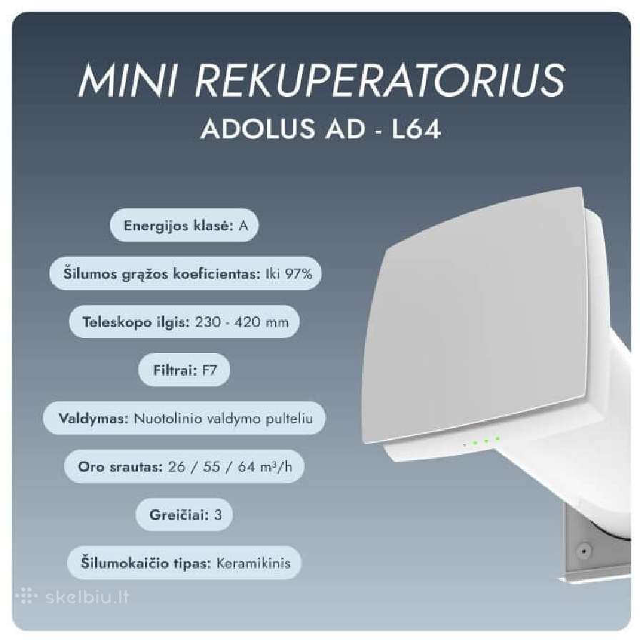 Mini rekuperatoriai - Geriausia kaina - Nauji - nuotraukos Nr. 15