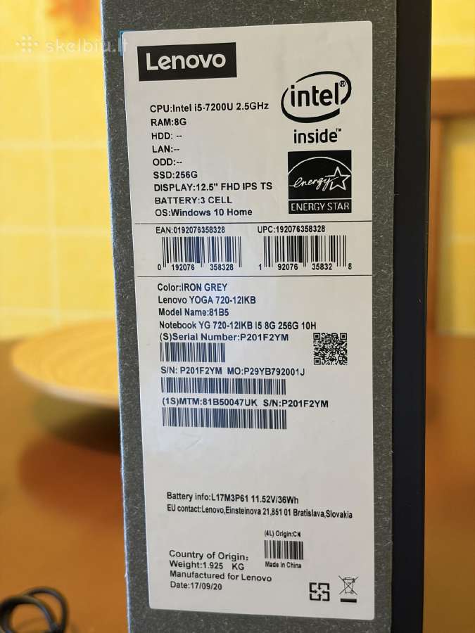 Parduodu Lenovo Yoga - nuotraukos Nr. 2