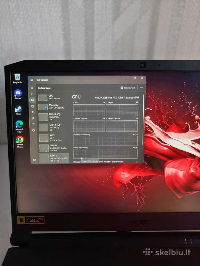 !Acer nitro 5 Rtx 3050 Ti! - nuotraukos Nr. 4