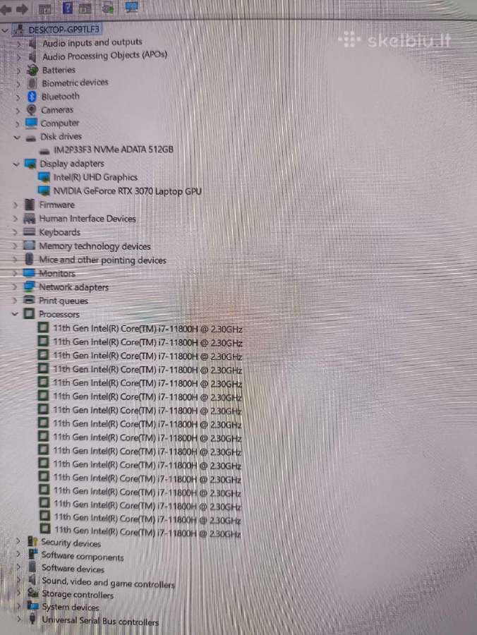 15.6 4k Oled 440 Nit i7-11800h 32 512 Rtx 3070 0% - nuotraukos Nr. 5