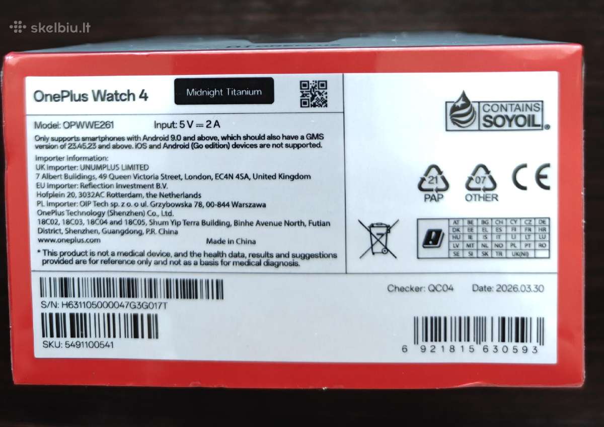 Naujas Oneplus watch 4 - nuotraukos Nr. 2