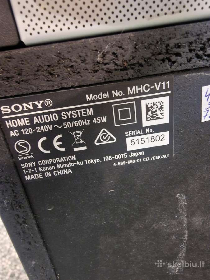 Kolonėlė Sony Mhc-v11 - nuotraukos Nr. 3