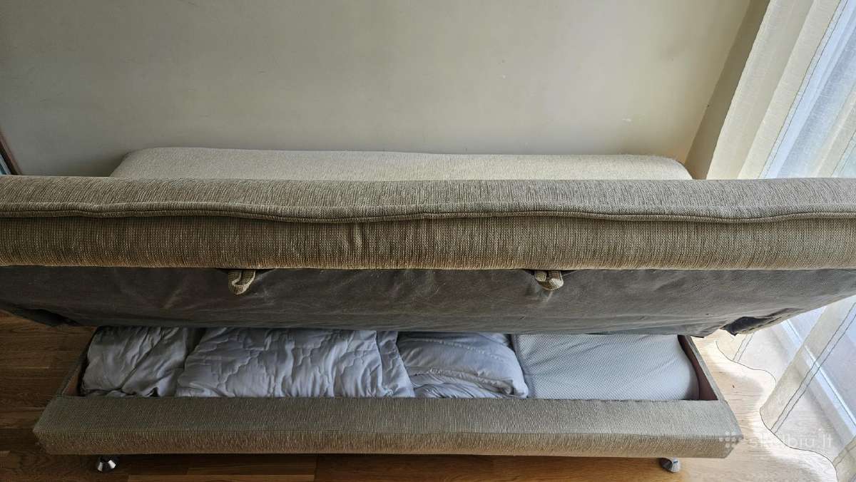Sofa lova su patalynės dėže - nuotraukos Nr. 4