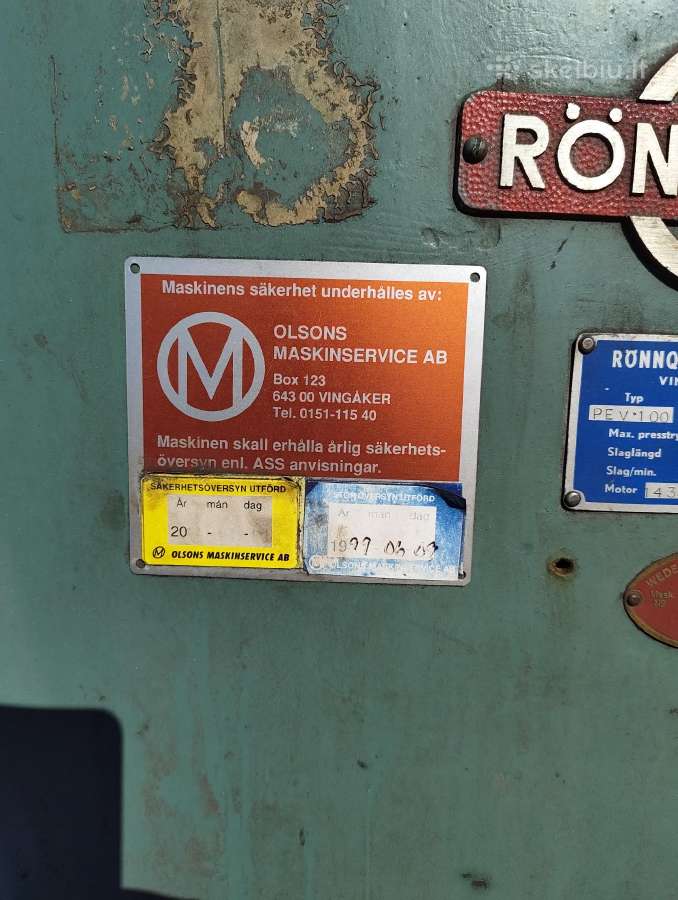 Presas štampas metalo 100t - nuotraukos Nr. 4