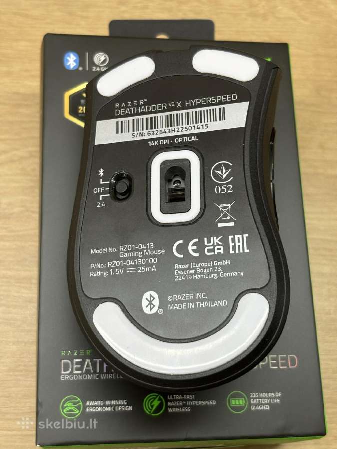 Razer Deathadder V2 Hyperspeed belaide pele - nuotraukos Nr. 4